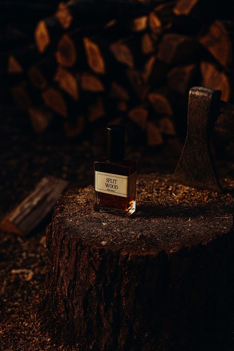 Split Wood Cologne for Men: Cedar, Sandalwood, Oud - Botanical Perfume