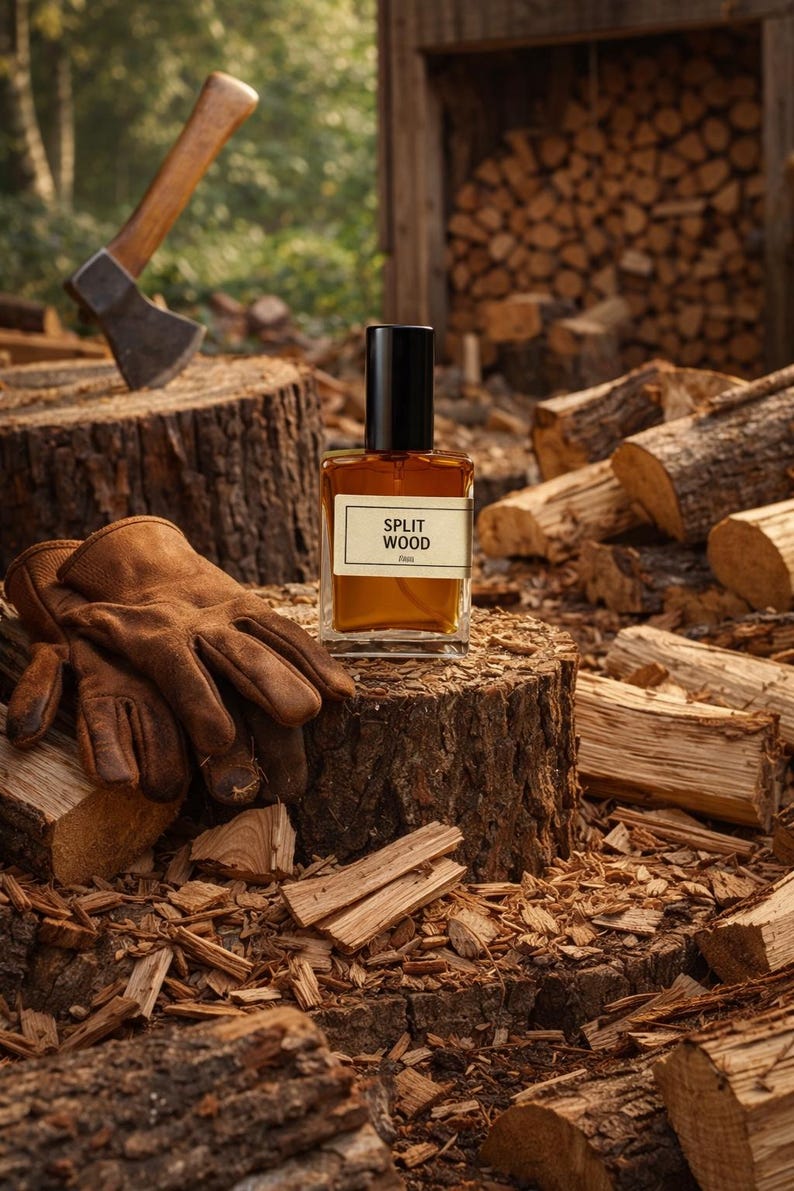 Split Wood Cologne for Men: Cedar, Sandalwood, Oud - Botanical Perfume